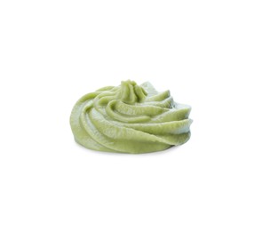 Swirl of wasabi paste isolated on white