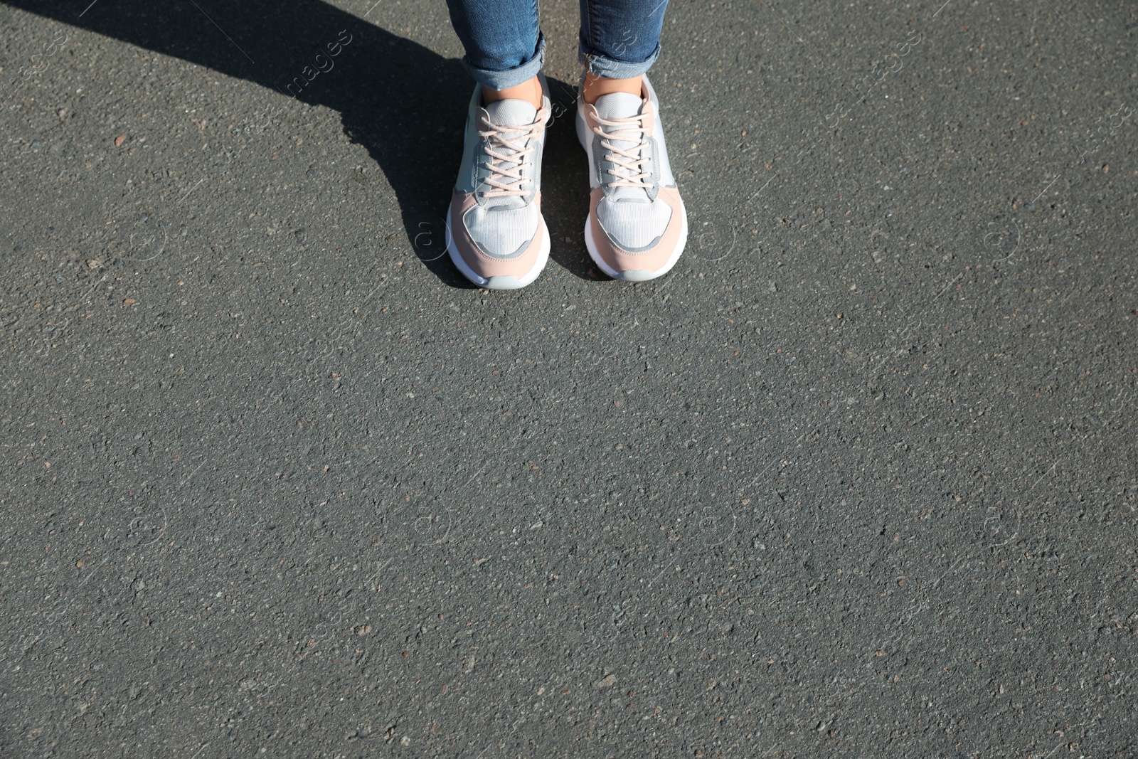 Photo of Woman standing outdoors, closeup with space for text. Choosing way concept.