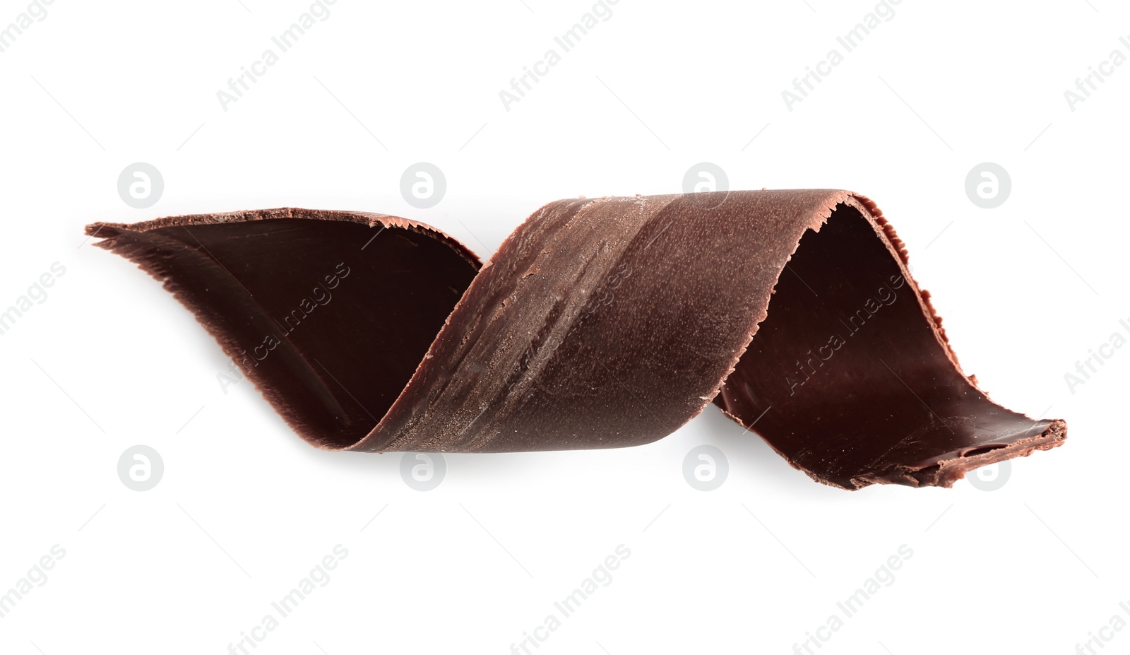 Photo of Chocolate curl for decor isolated on white