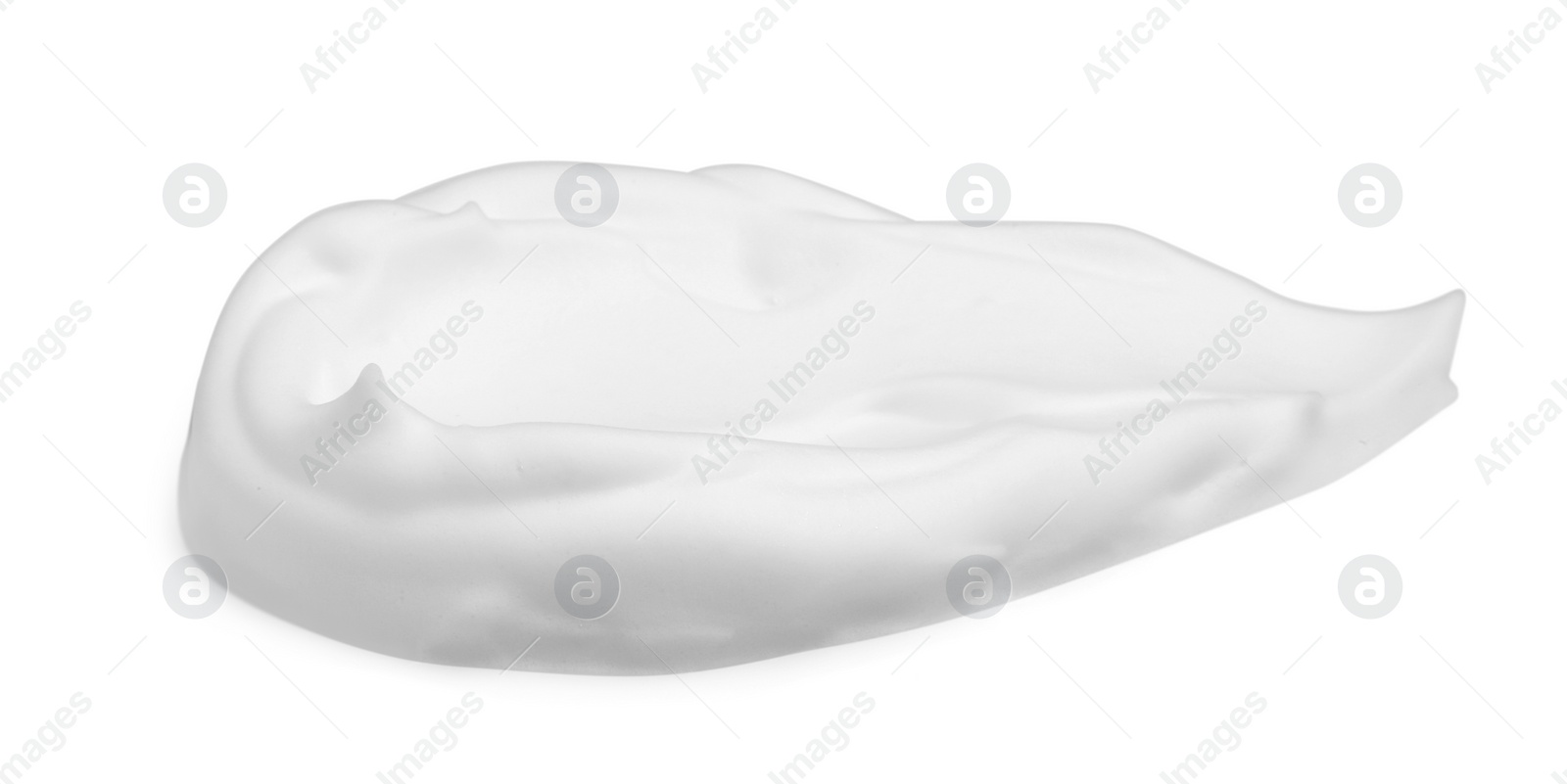 Photo of Smear of shaving foam isolated on white