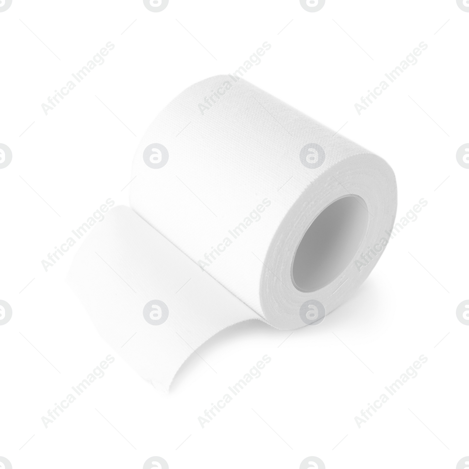 Medical sticking plaster roll isolated on white Photo of Medical sticking plaster roll isolated on white