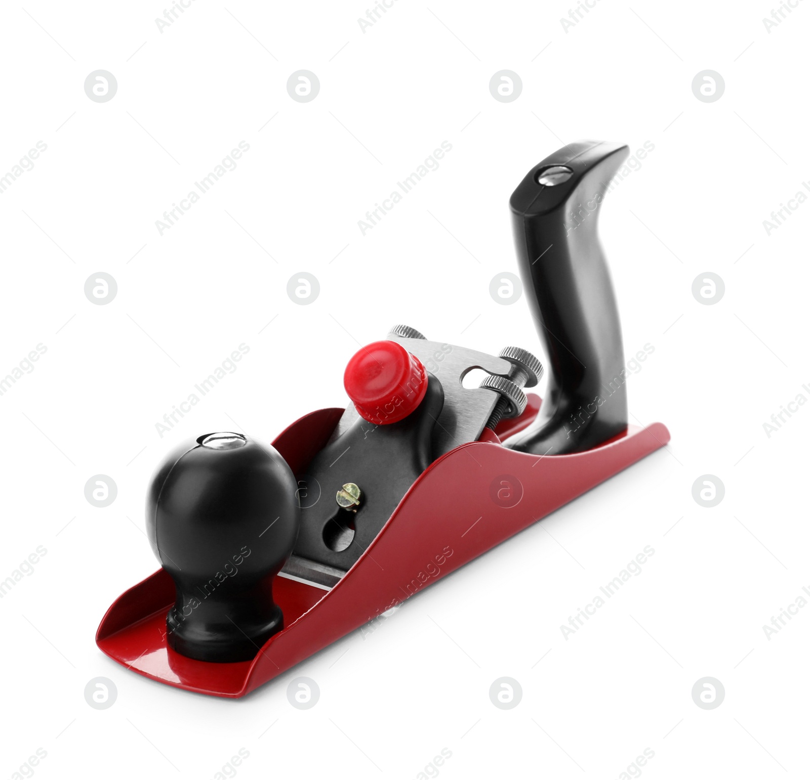 Photo of Modern jack plane isolated on white. Carpenter's tool