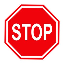 Illustration of Traffic sign STOP on white background, illustration
