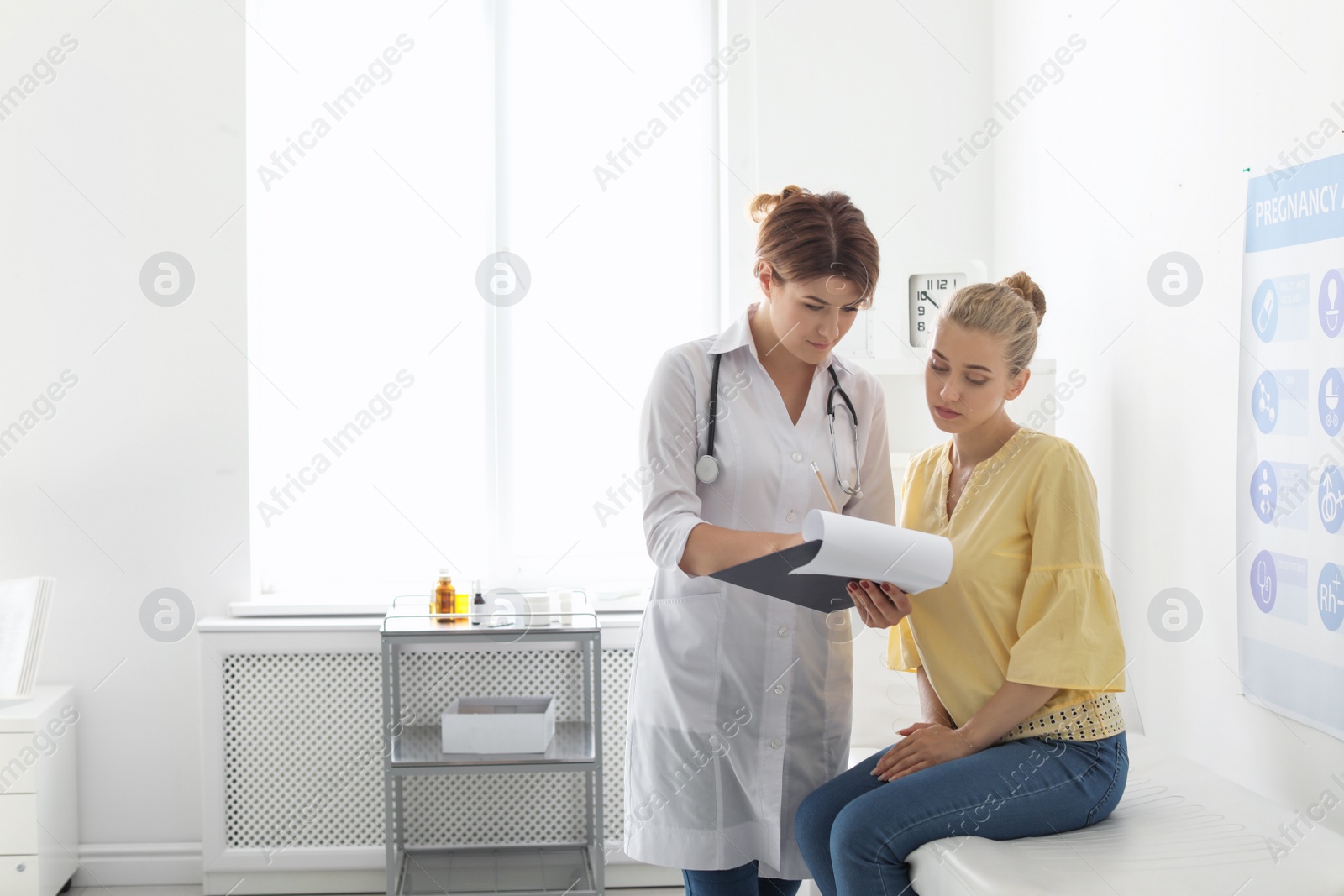 Photo of Patient having appointment with doctor in hospital