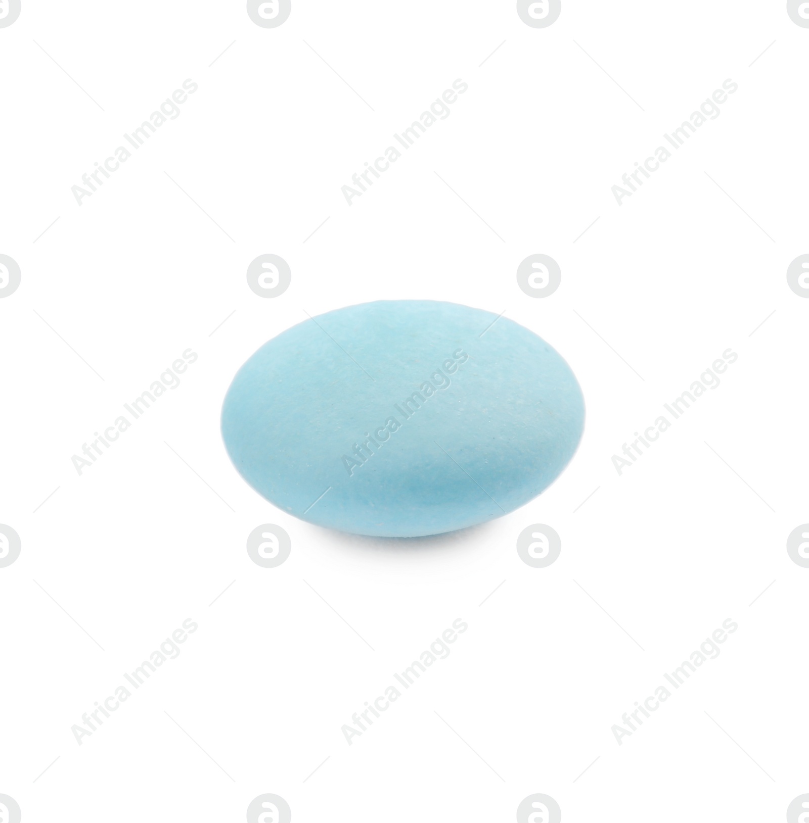 Photo of Blue pill on white background