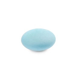 Photo of Blue pill on white background
