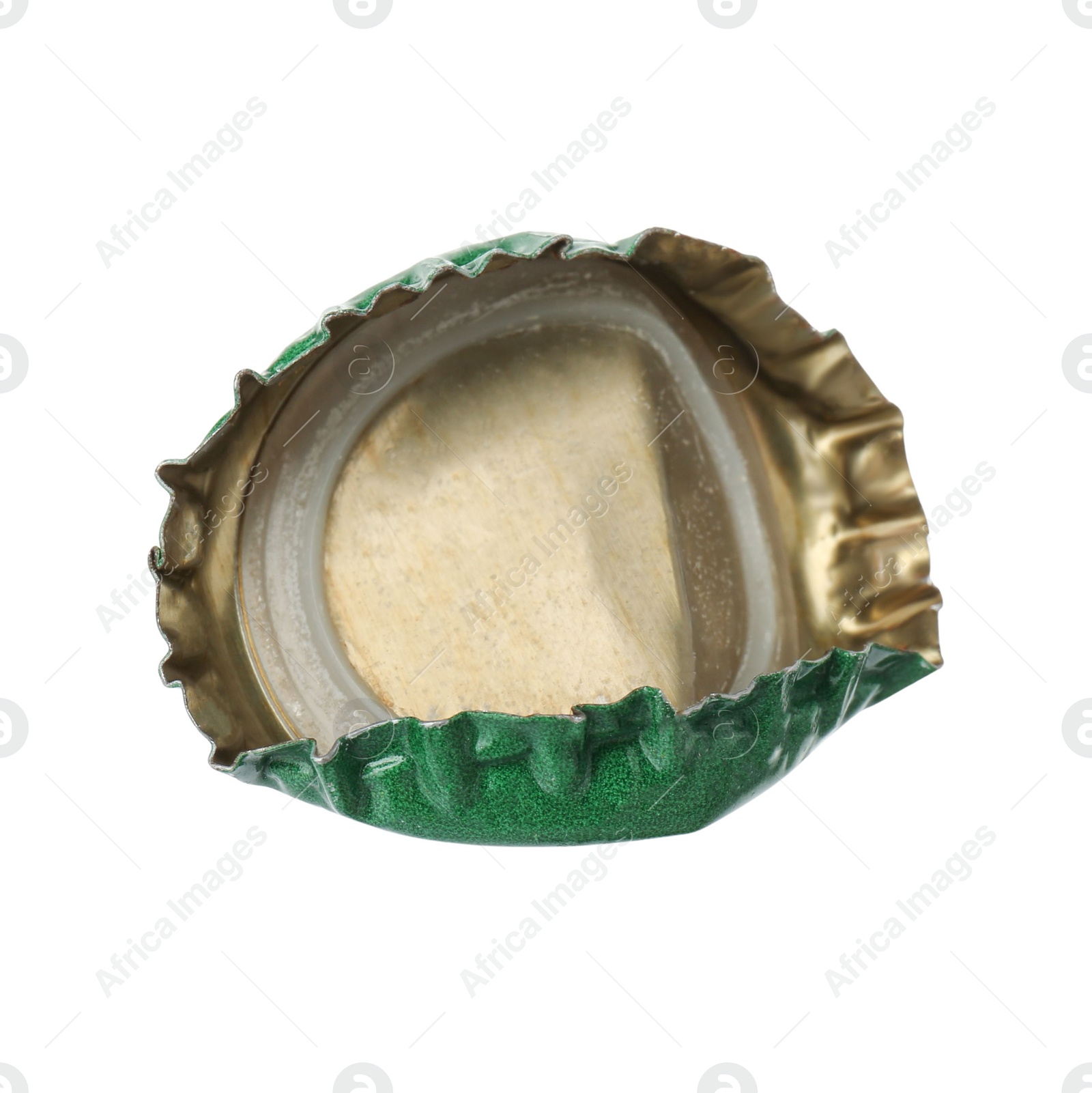 Photo of One beer bottle cap isolated on white