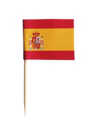Photo of Small paper flag of Spain isolated on white