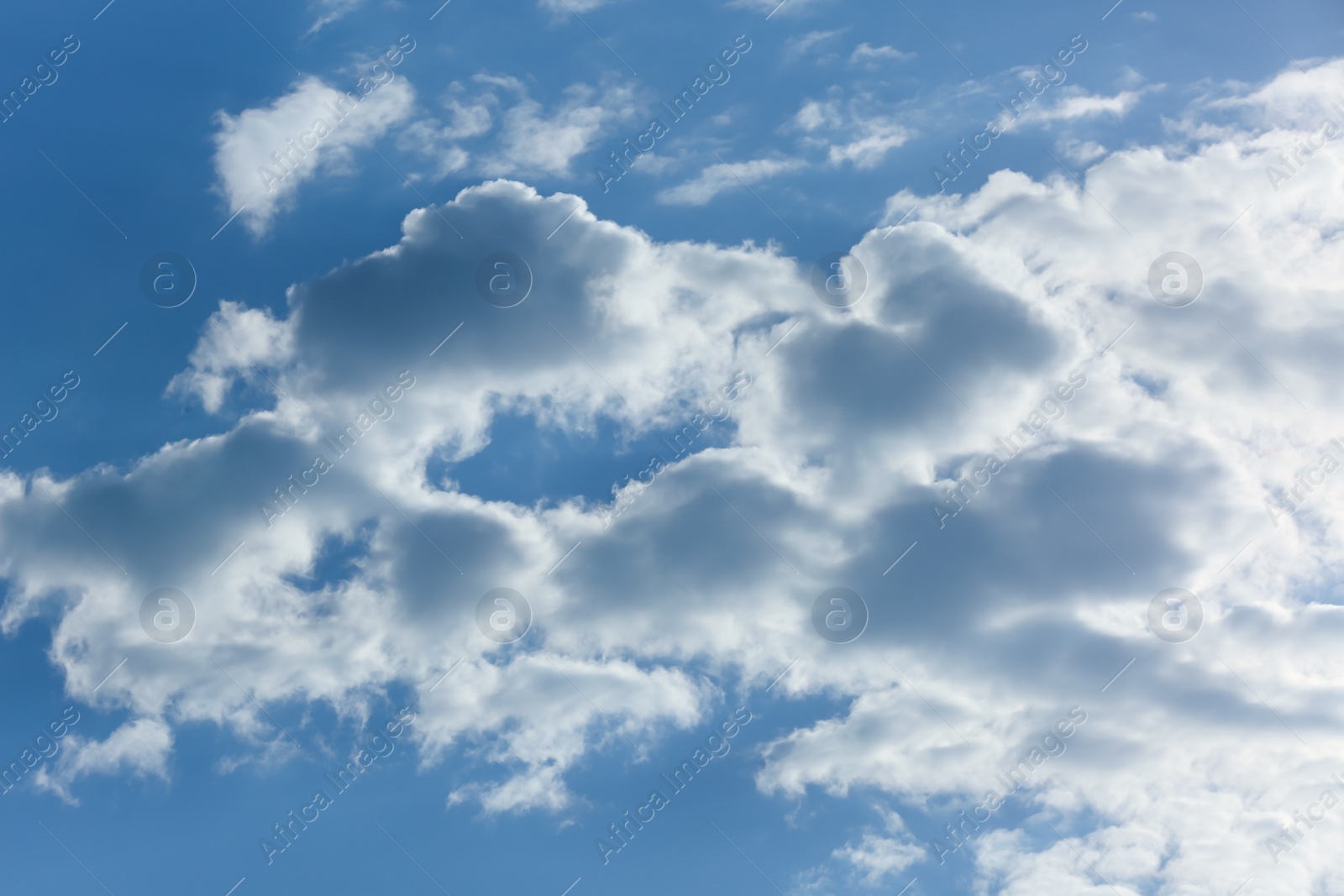 Photo of Beautiful view of blue sky with fluffy clouds