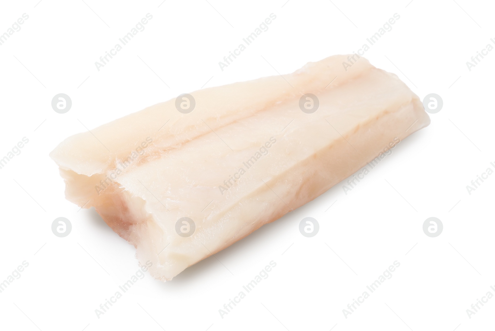 Photo of Piece of raw cod fish isolated on white