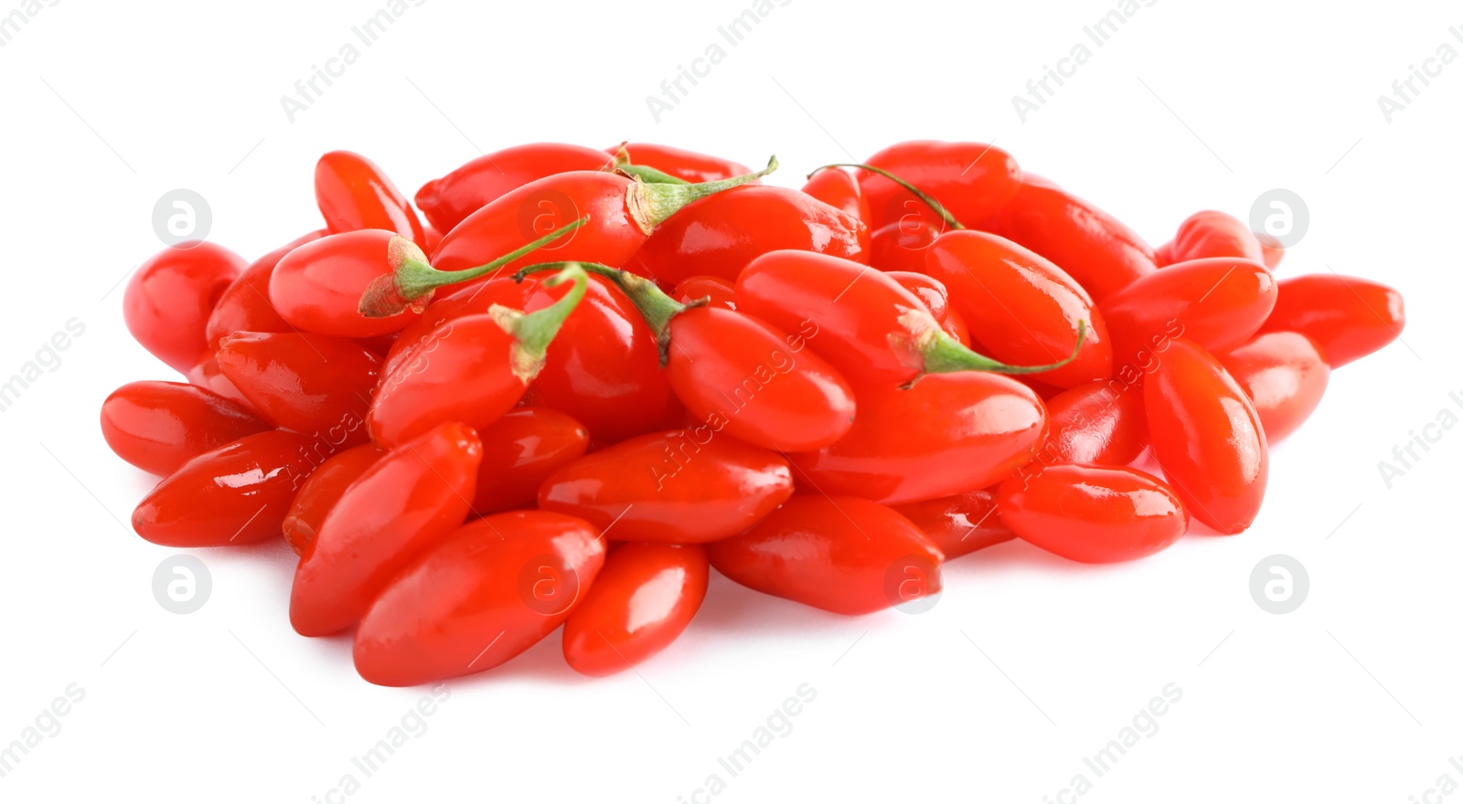 Photo of Fresh ripe goji berries on white background