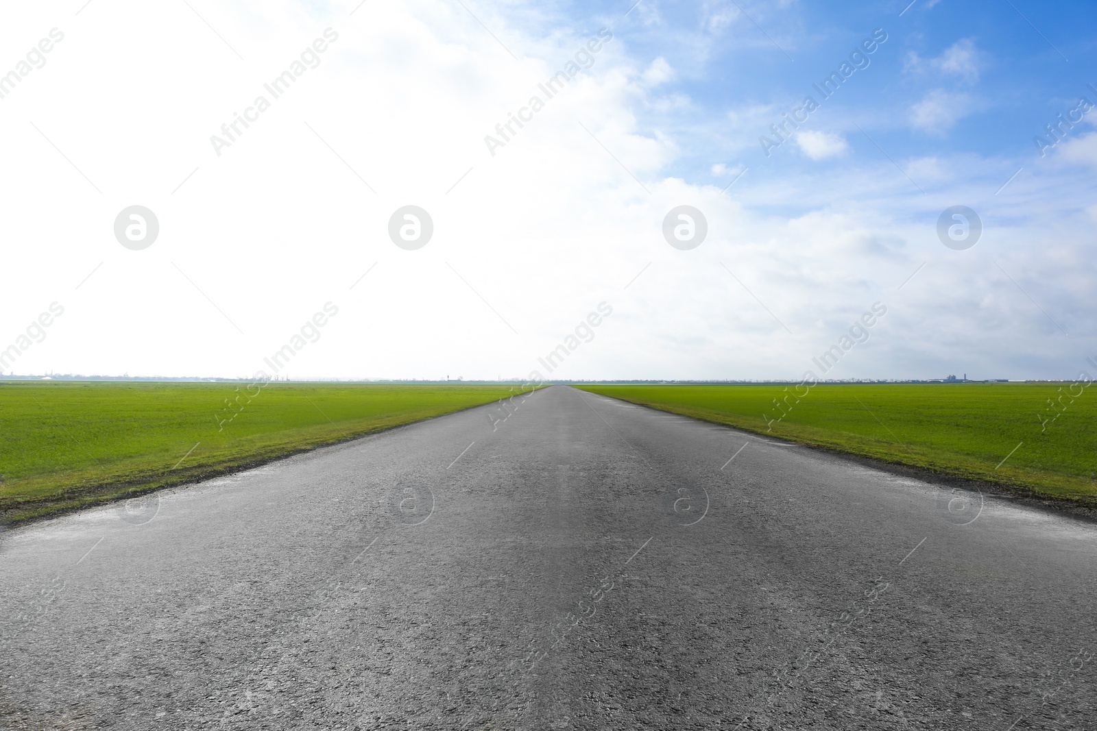 Photo of Beautiful view of asphalt highway without transport