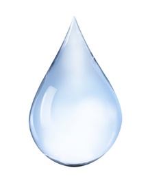 Illustration of Blue water drop illustration on white background