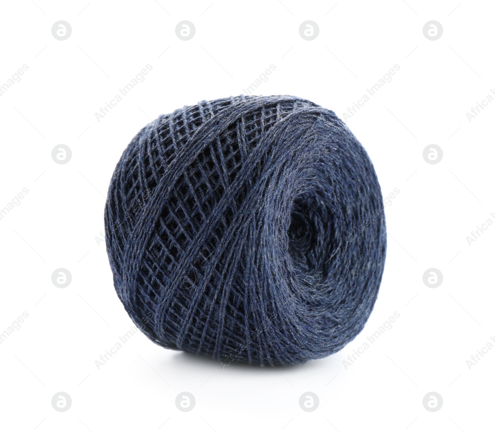 Photo of Clew of color knitting thread on white background