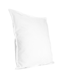 One new soft pillow isolated on white