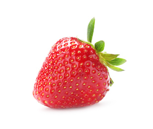 Delicious fresh ripe strawberry isolated on white