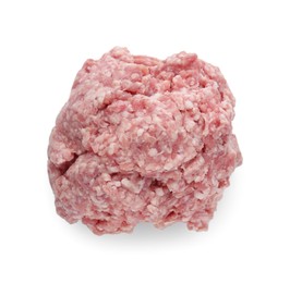 Photo of Raw fresh minced meat isolated on white