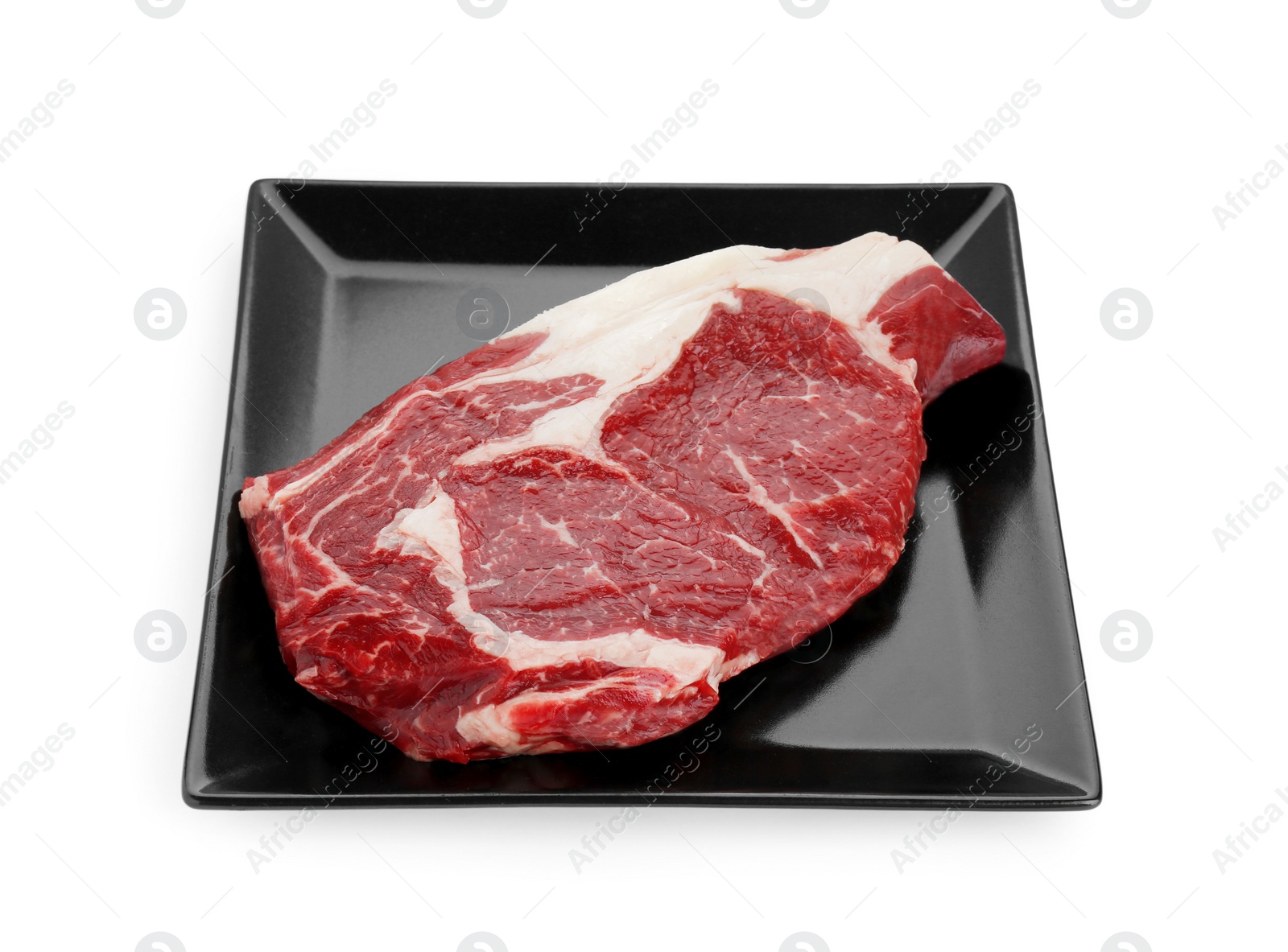 Photo of Piece of fresh beef meat isolated on white