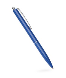 New stylish blue pen isolated on white