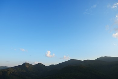 Photo of Beautiful viewblue sky over mountains on sunny day