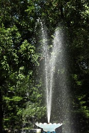 Beautiful view of fountain in park on sunny day