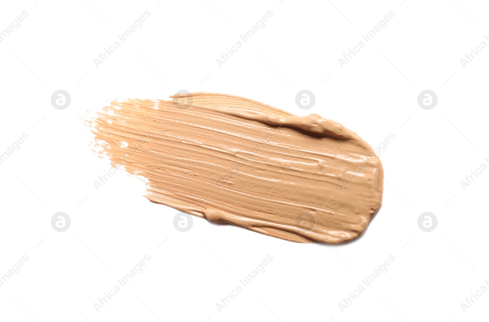 Photo of Smear of skin foundation isolated on white, top view