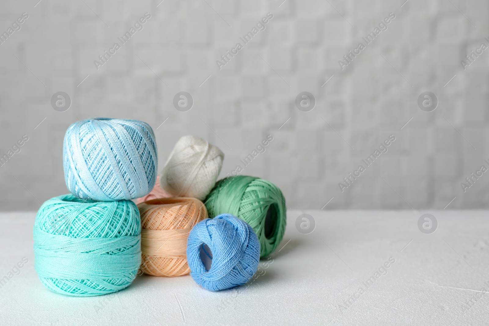 Photo of Color threads on table