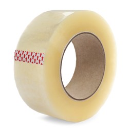 Roll of adhesive tape isolated on white