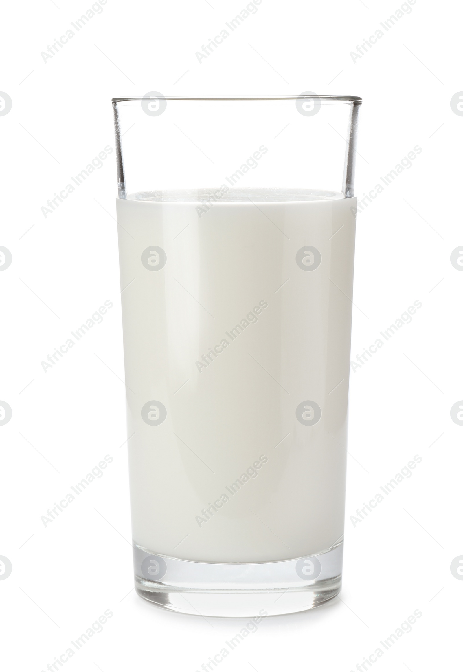 Photo of Glass with fresh milk isolated on white