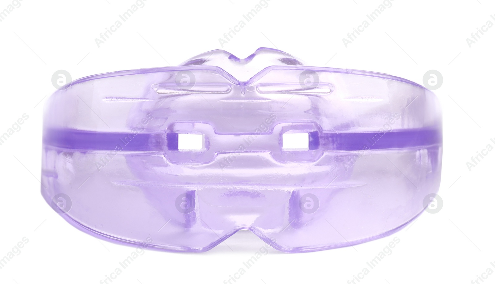 Photo of Transparent dental mouth guard isolated on white. Bite correction