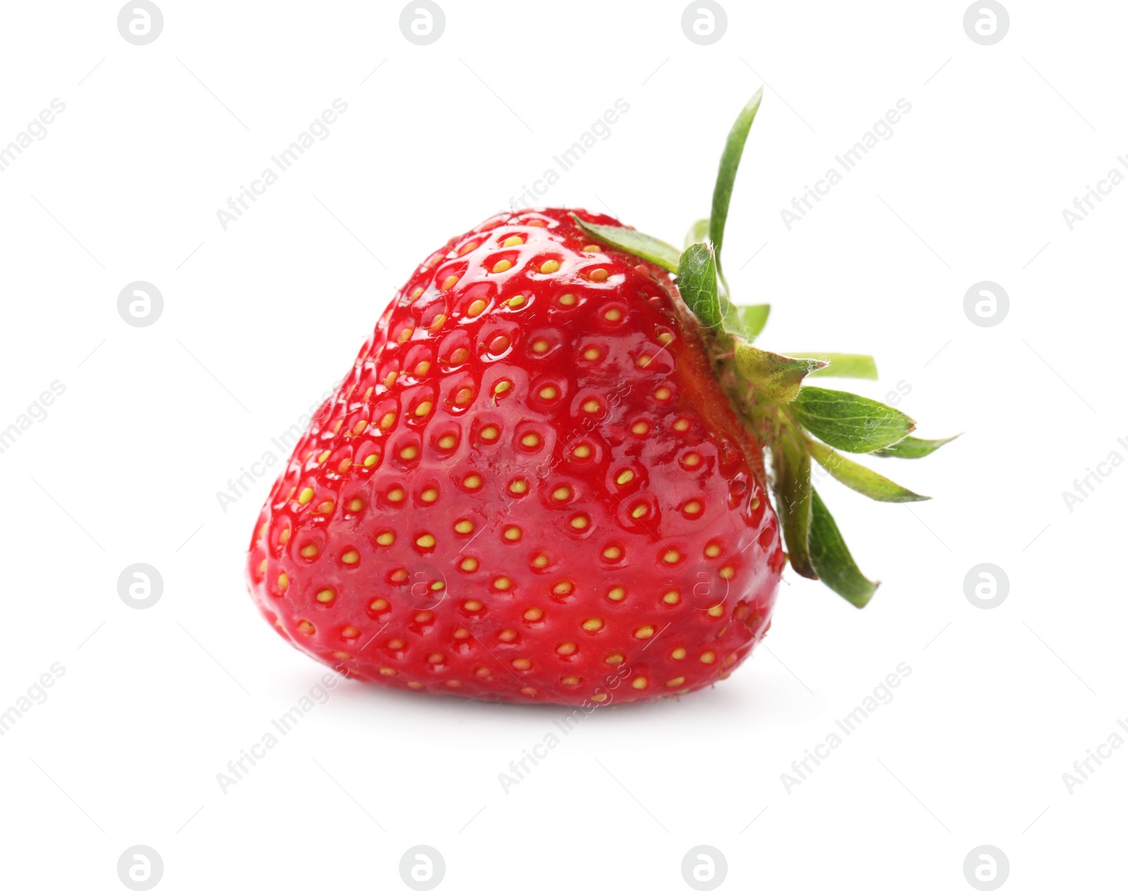 Photo of Delicious fresh ripe strawberry isolated on white