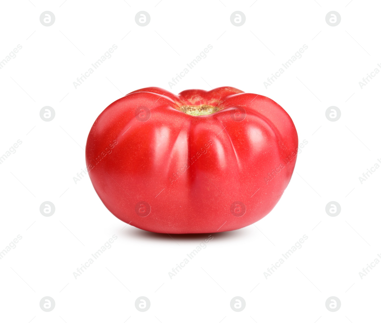 Photo of Whole ripe red tomato isolated on white