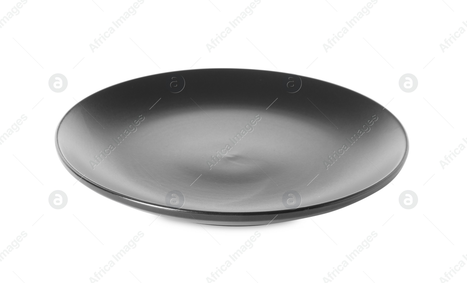 Photo of New ceramic plate isolated on white. Tableware