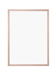 Empty wooden photo frame isolated on white