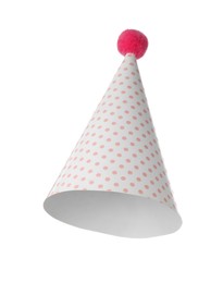 Photo of One beautiful party hat isolated on white