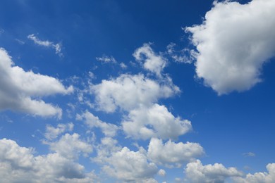 Photo of Beautiful blue sky with white fluffy clouds