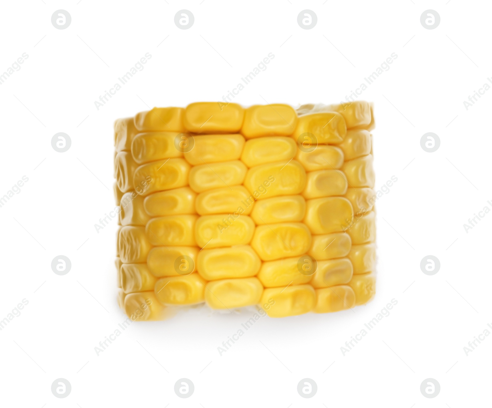 Photo of Piece of fresh corncob on white background