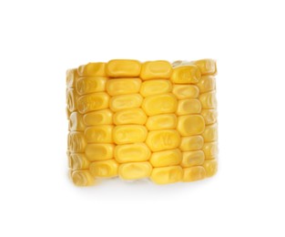 Piece of fresh corncob on white background