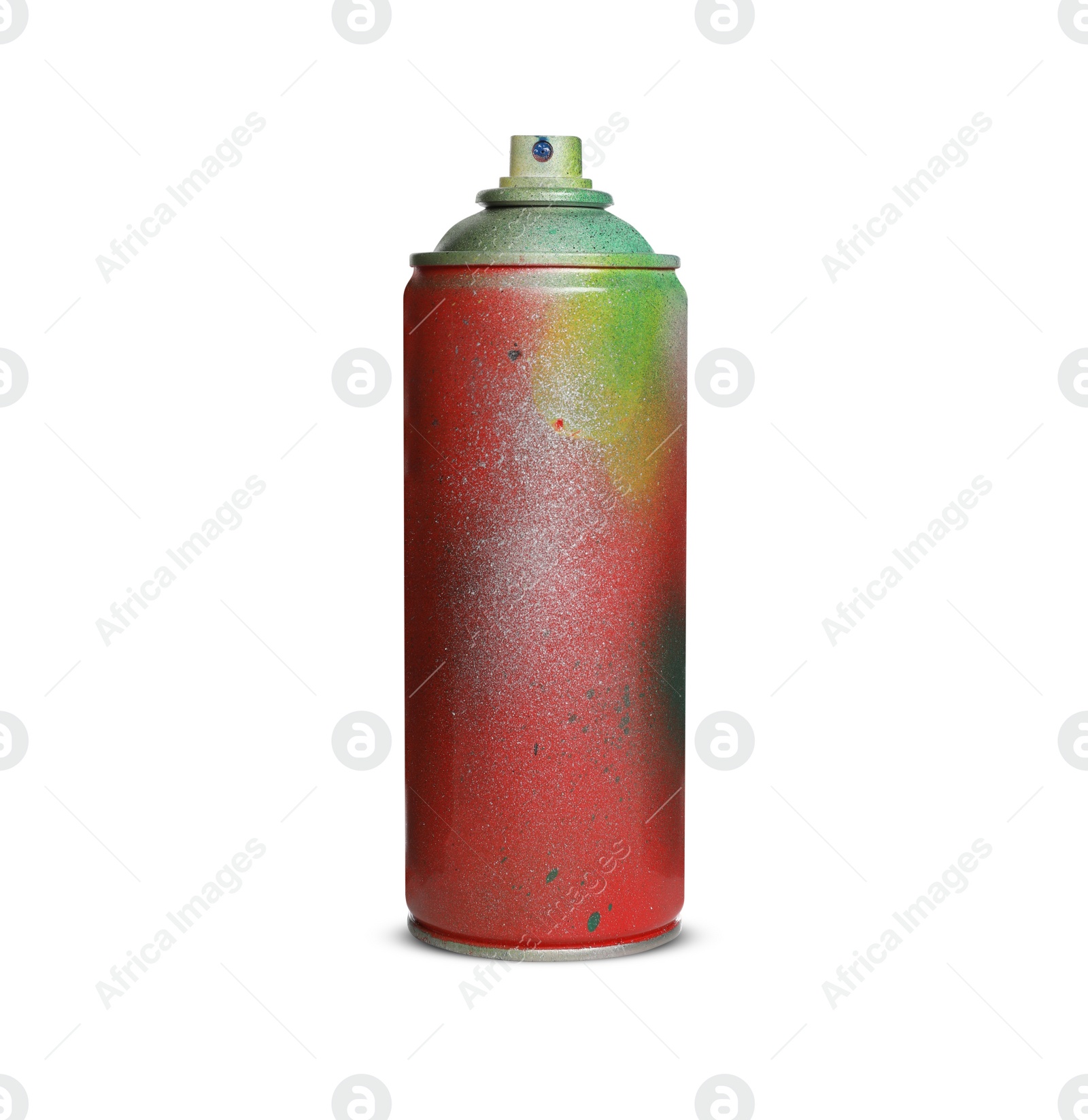 Photo of Used can of spray paint on white background