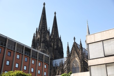 Photo of Cologne, Germany - August 28, 2022: Beautiful view of city street with different architecture