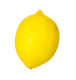 Fresh ripe whole lemon isolated on white