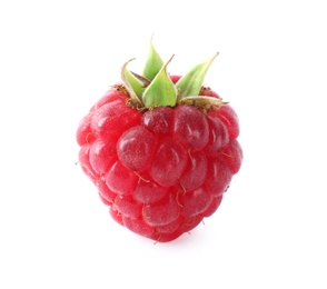 Photo of Delicious fresh ripe raspberry isolated on white