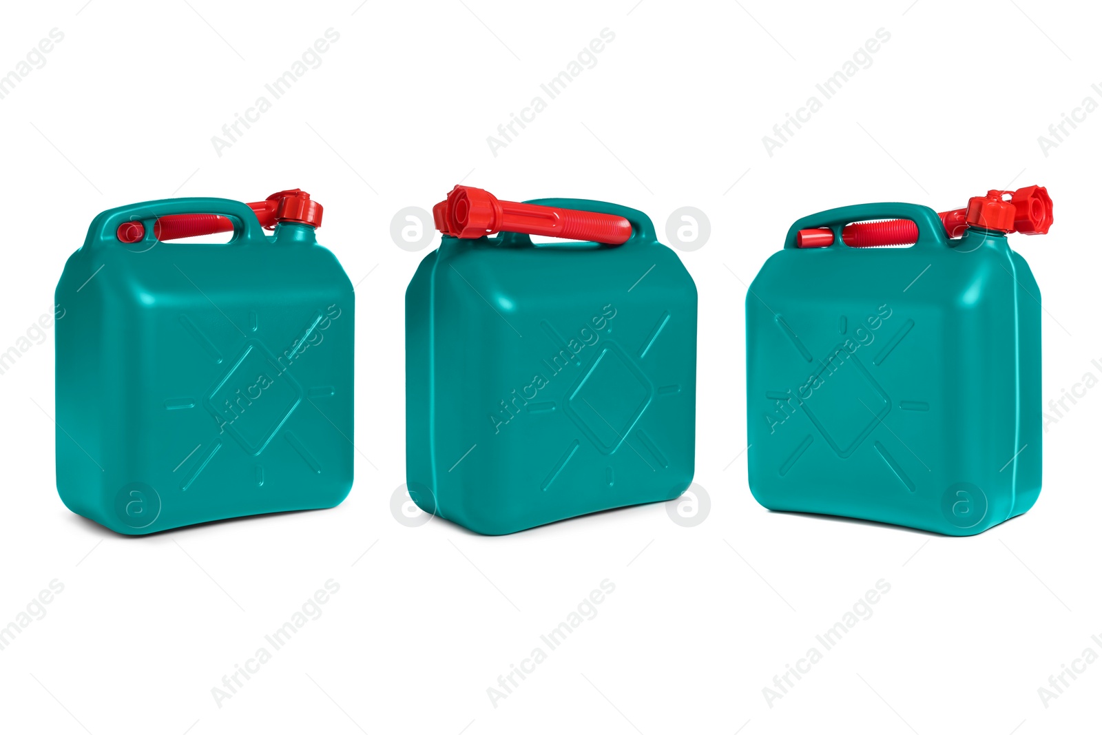 Image of Plastic canister on white background, different sides