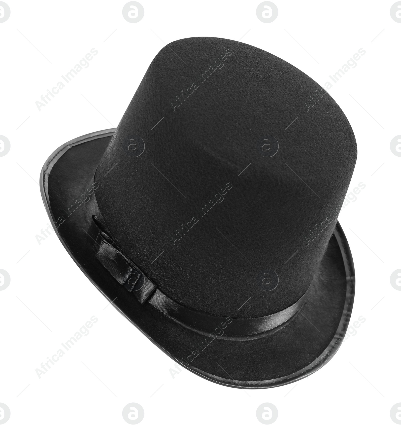 Photo of Black magician top hat isolated on white