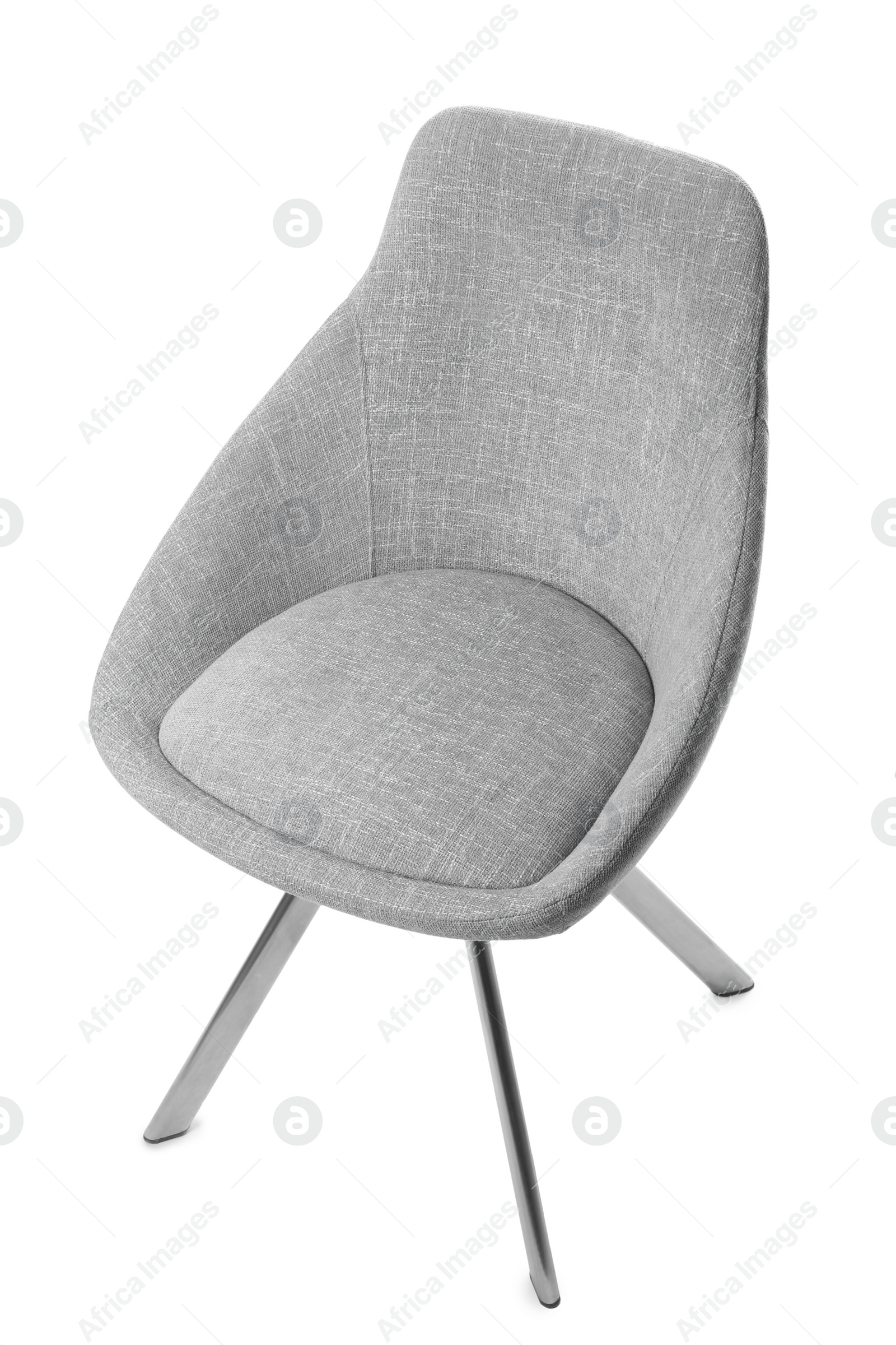 Photo of Stylish comfortable light grey chair isolated on white
