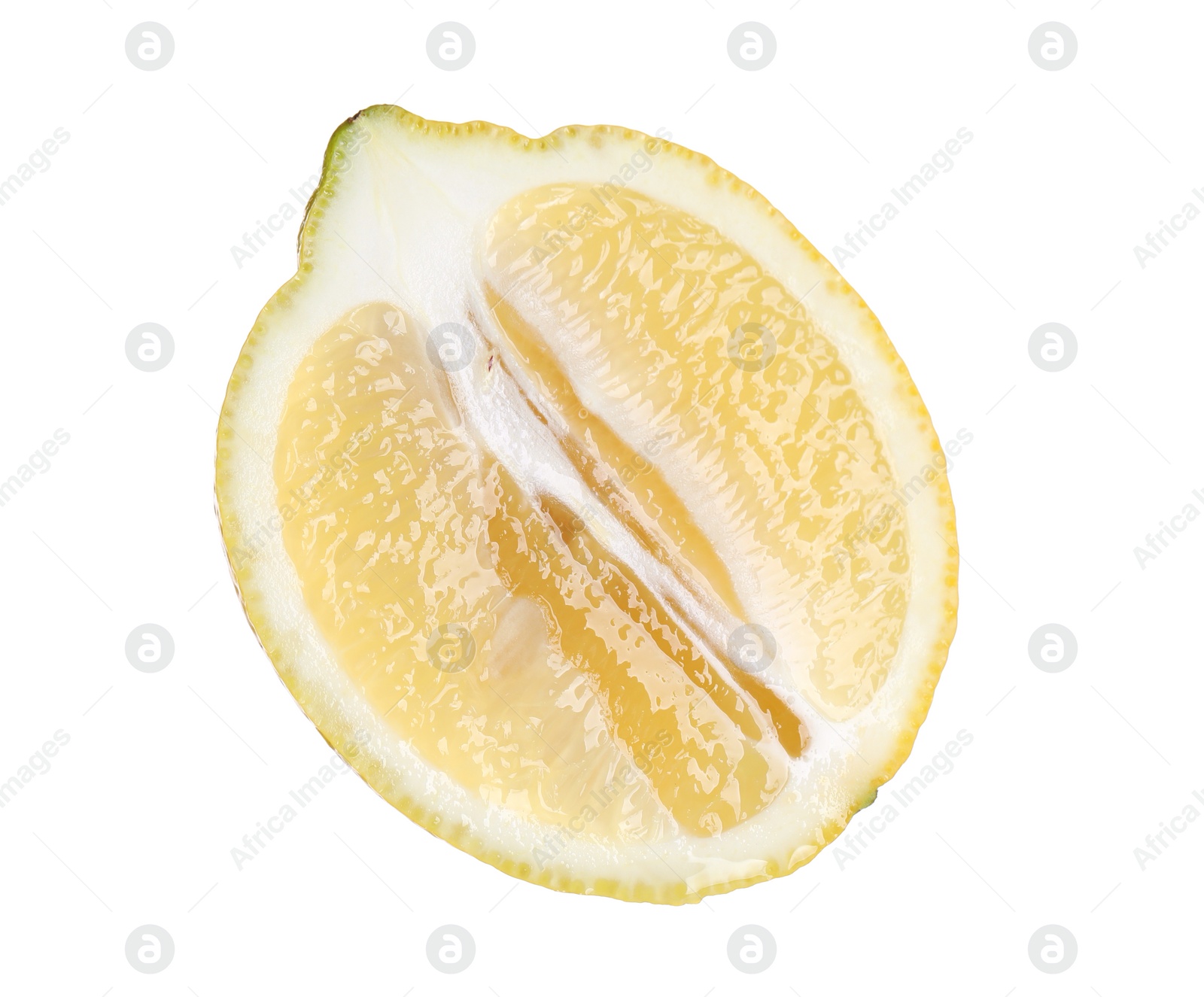 Photo of Half of fresh lemon isolated on white