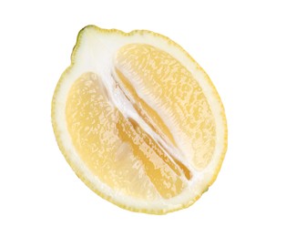 Half of fresh lemon isolated on white