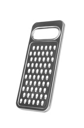 Stainless steel grater on white background. Kitchen utensil