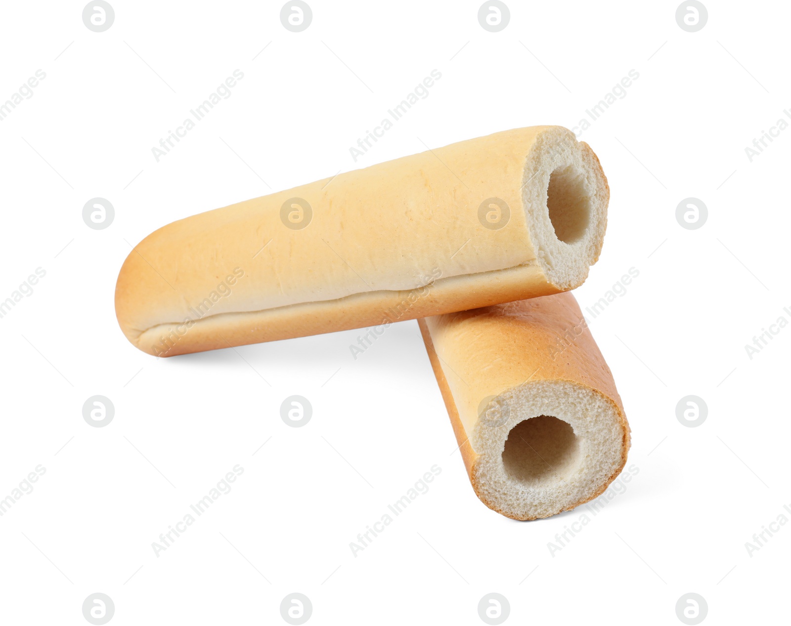 Photo of Fresh hot dog buns isolated on white