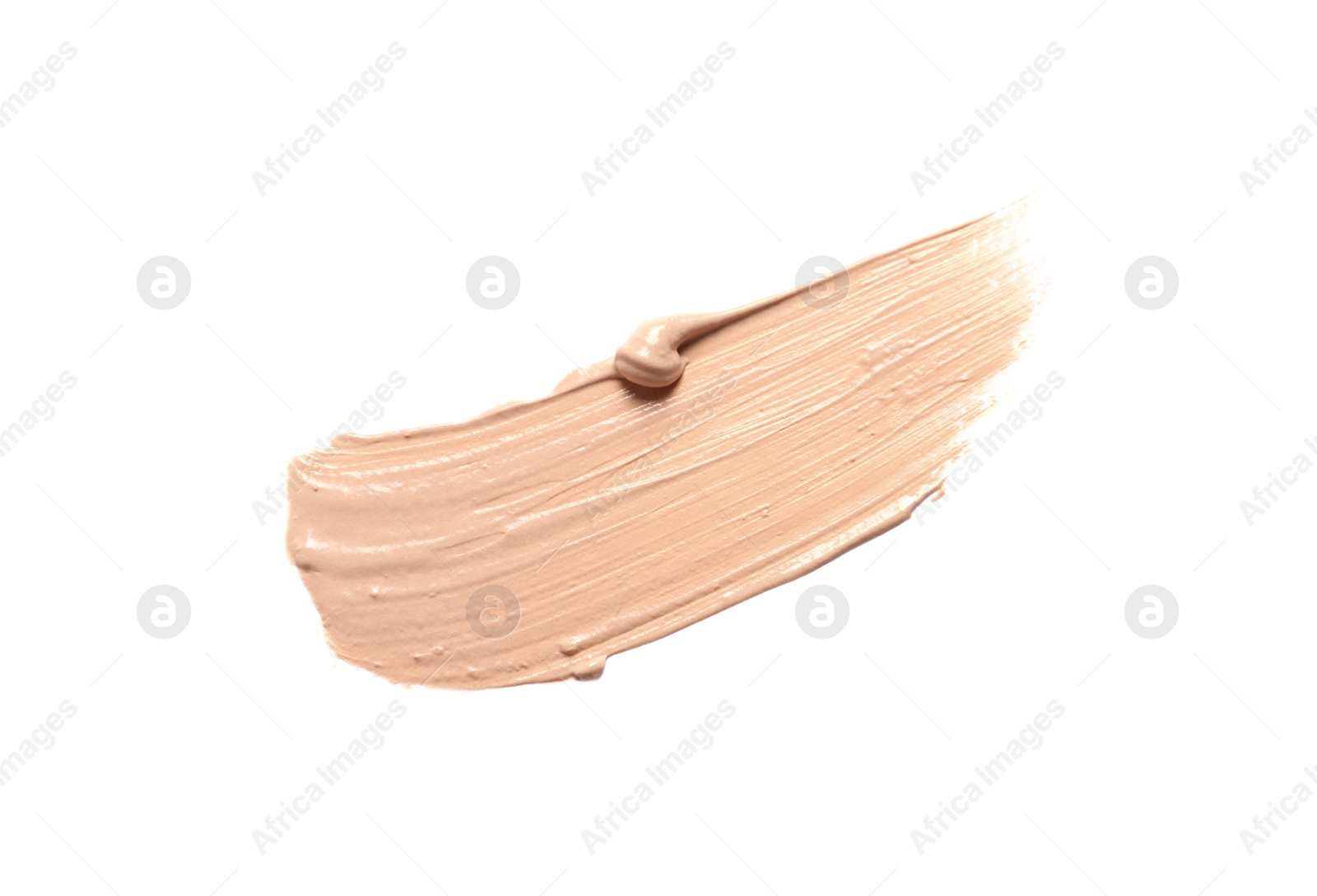 Photo of Smear of skin foundation isolated on white, top view